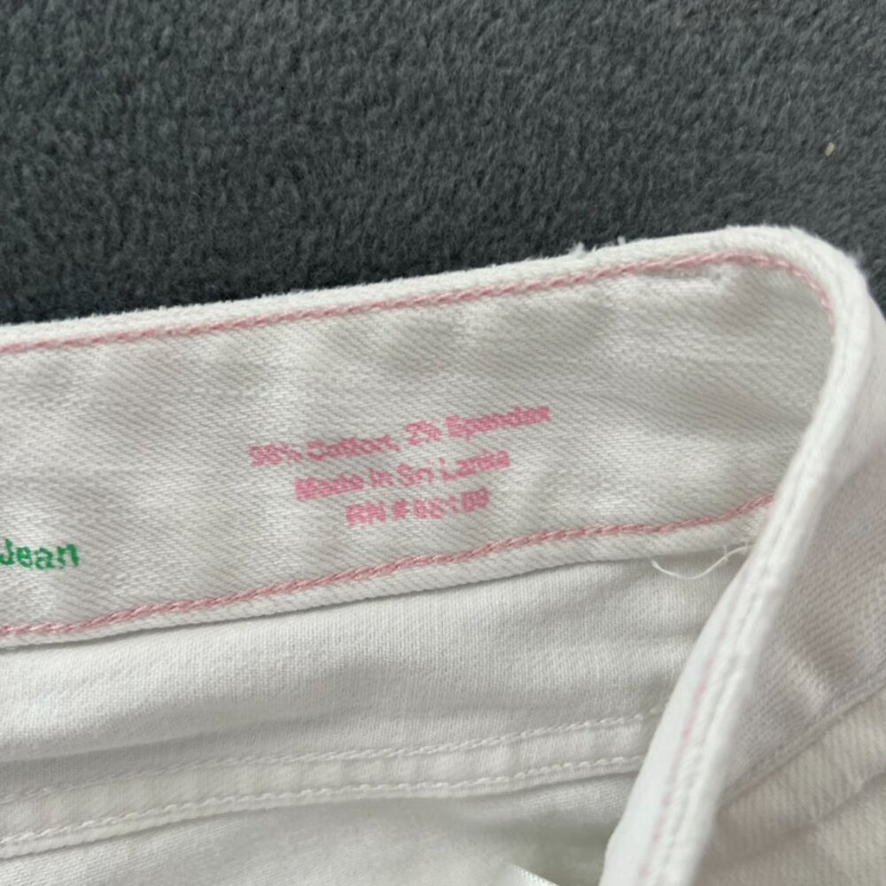 Lilly Pulitzer sz 12 White Babe Bootcut Jeans 27" inseam - Picture 3 of 14